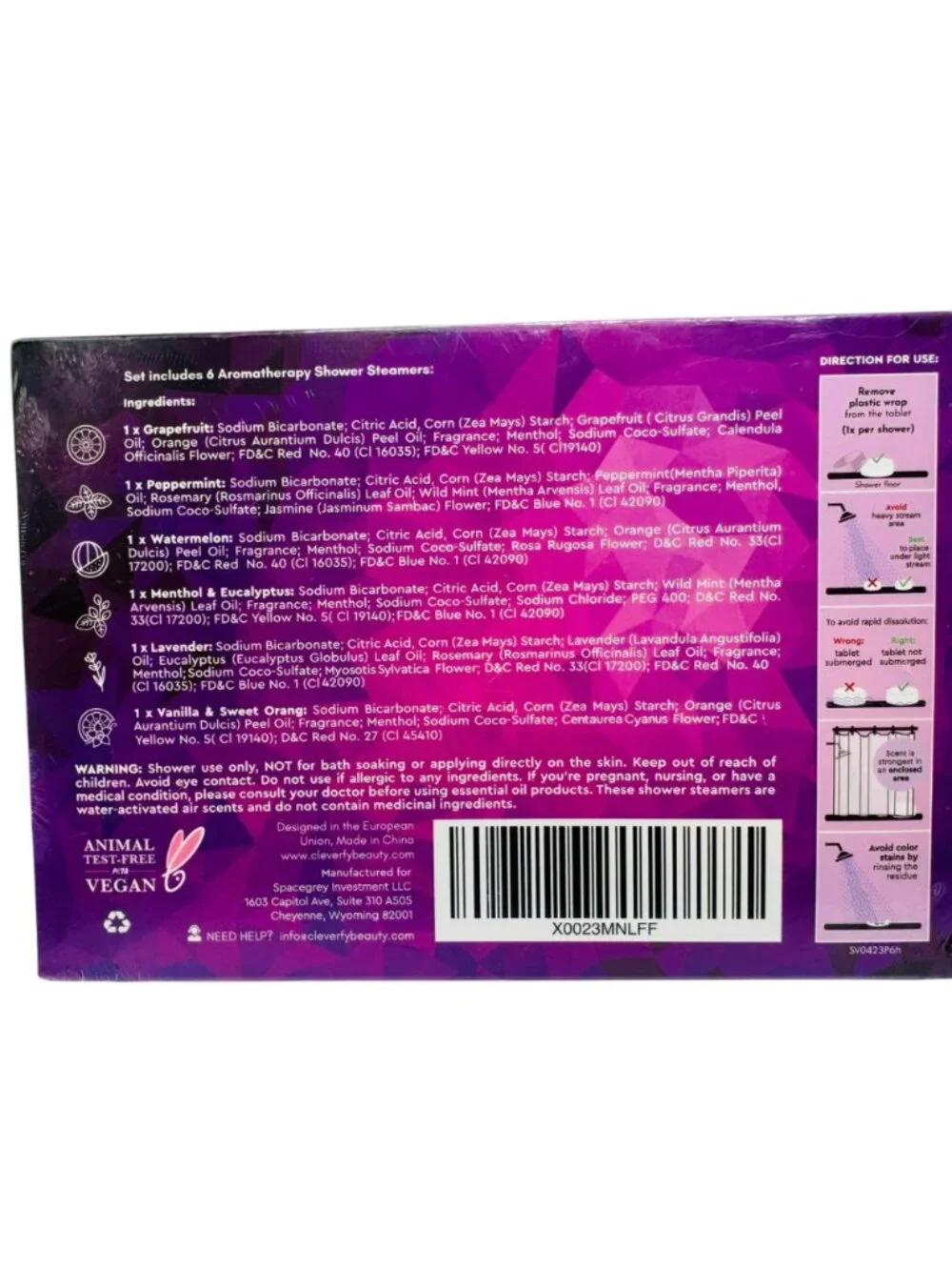 Cleverfy Shower Steamers Aromatherapy Shower Bombs Natural Essential Oils 6-Pack